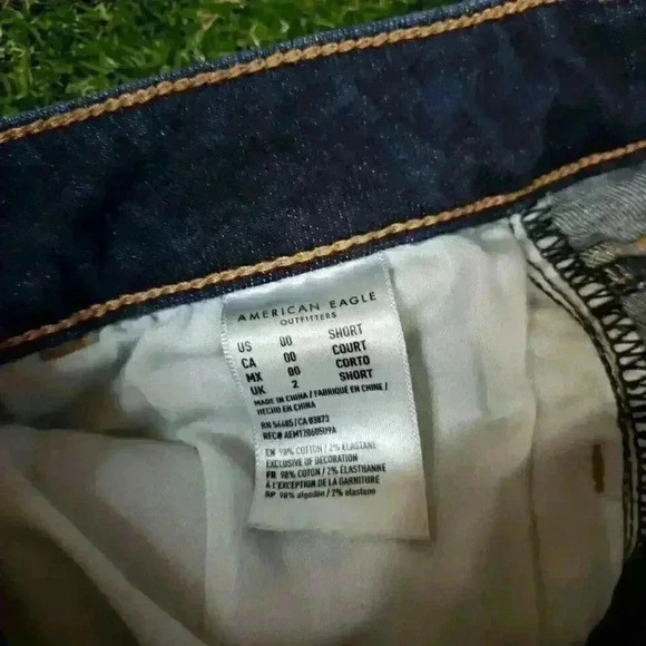 American Eagle Super High Rise Jegging Distressed Stretch Jeans Sz 00 Short 4369 - Picture 5 of 9